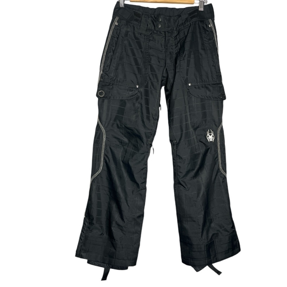 SPYDER Snowboard Ski Snow Pants Boot Cut Black Unisex, size XS